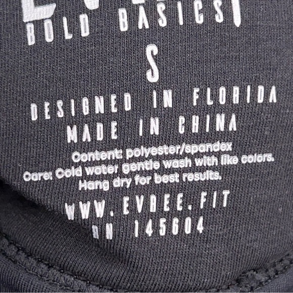 Small Evree Black Teal Blue Sports Bra Strappy Barbella Removable Cups Athletic - Picture 7 of 8